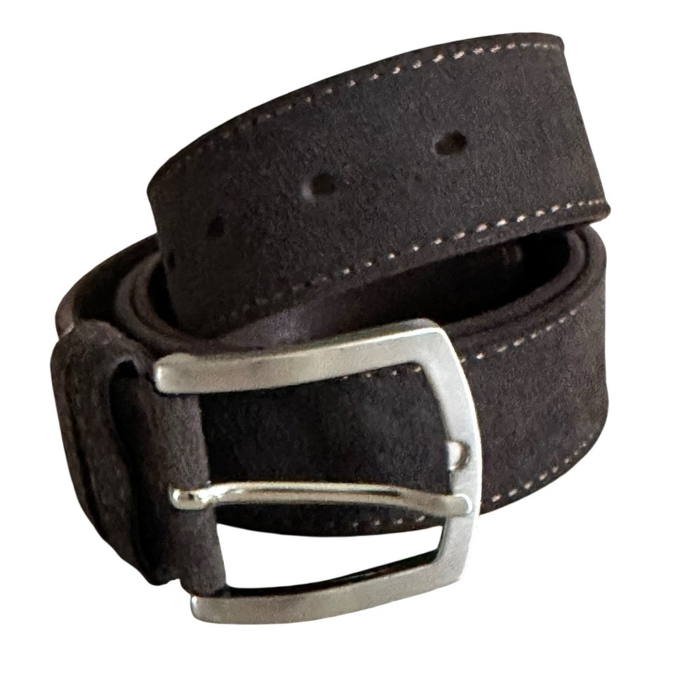 VERA PELLE ITALIAN‎ SUEDE BROWN BELT SIZE 44-46